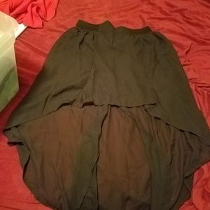 Asymmetrical hi low skirt